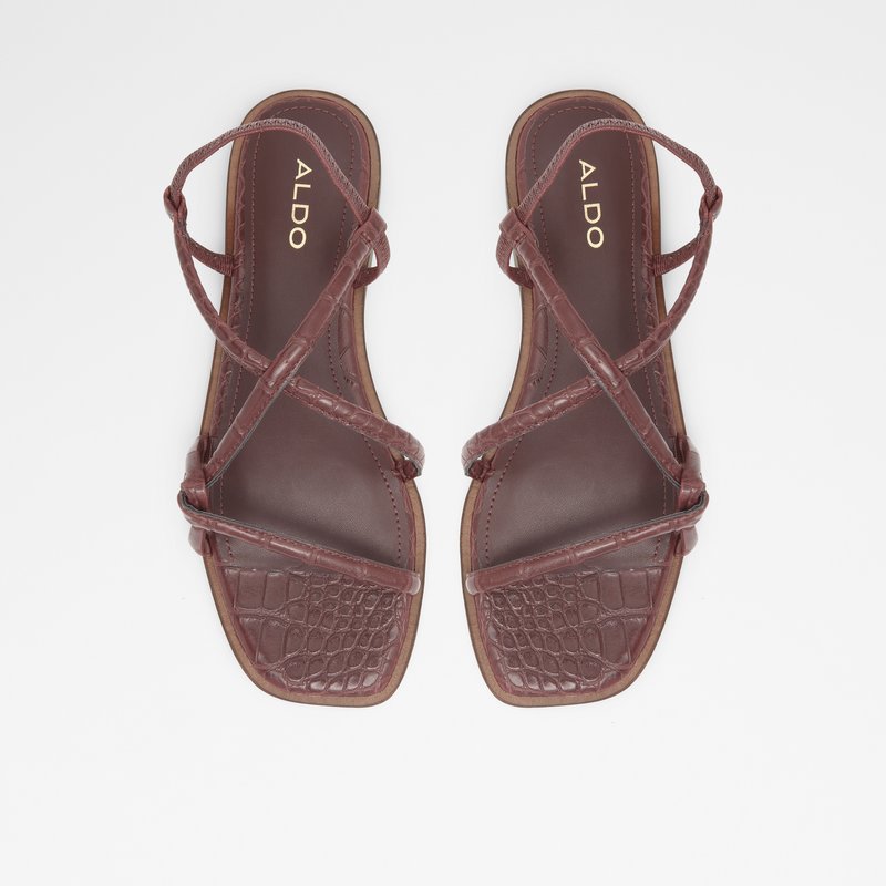 Women's Aldo Toosieflex Flat Sandals Brown | 4927-BESJZ