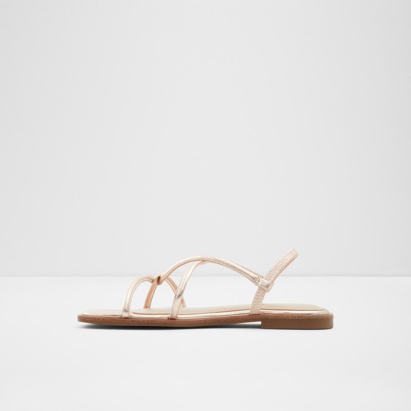 Women's Aldo Toosieflex Flat Sandals Rose Gold | 4709-VIGMA