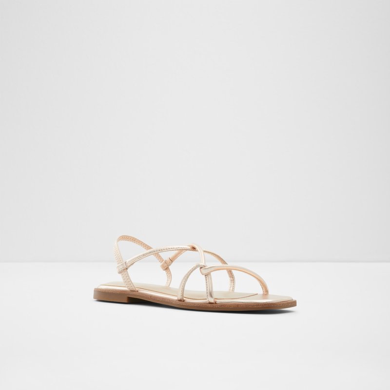 Women's Aldo Toosieflex Flat Sandals Rose Gold | 4709-VIGMA