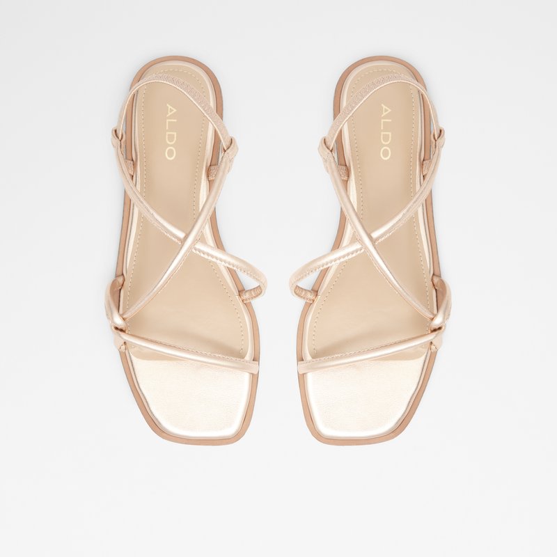 Women's Aldo Toosieflex Flat Sandals Rose Gold | 4709-VIGMA