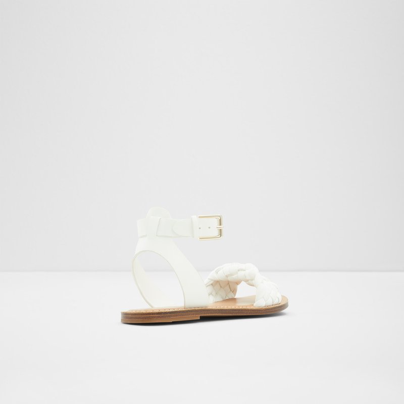 Women's Aldo Tressa Flat Sandals White | 1857-SAKPX