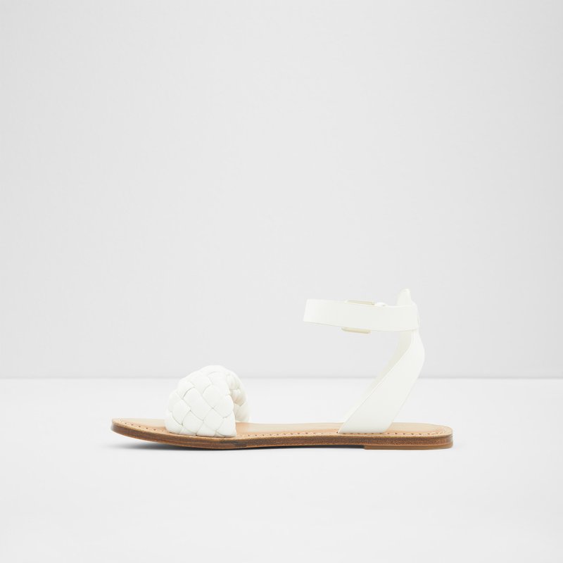 Women's Aldo Tressa Flat Sandals White | 1857-SAKPX