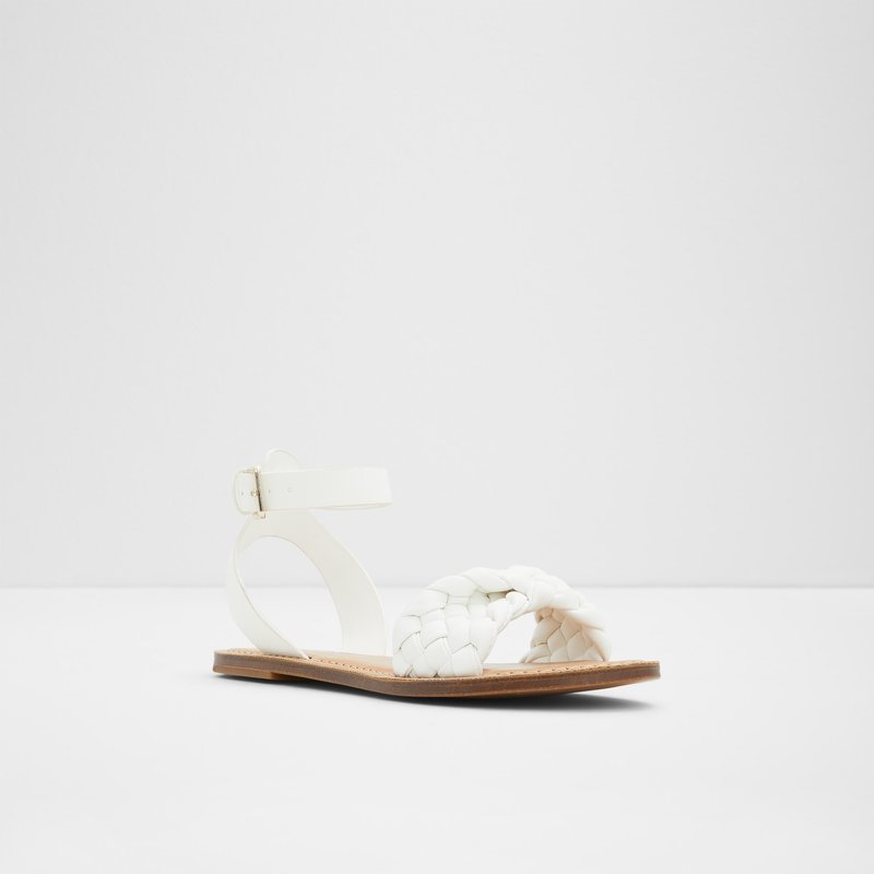 Women's Aldo Tressa Flat Sandals White | 1857-SAKPX