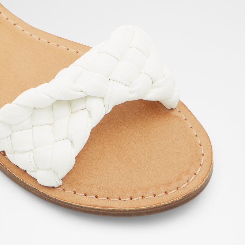 Women's Aldo Tressa Flat Sandals White | 1857-SAKPX