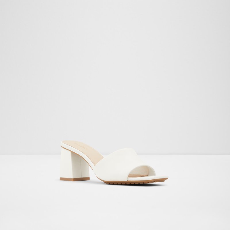 Women's Aldo Velalith Block Heels White | 0263-TJSBP