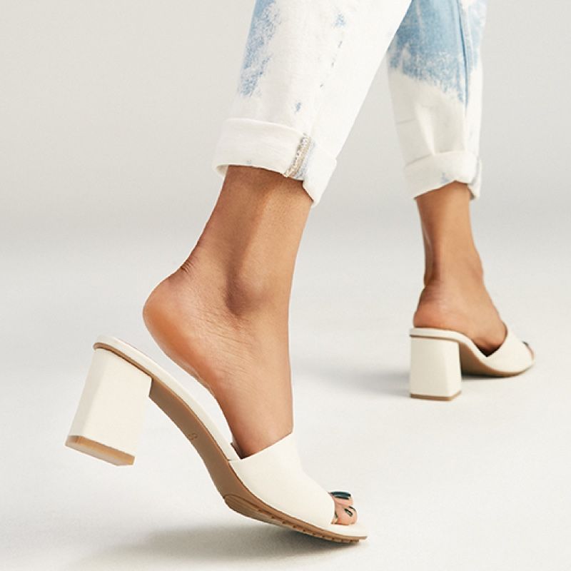 Women's Aldo Velalith Block Heels White | 0263-TJSBP