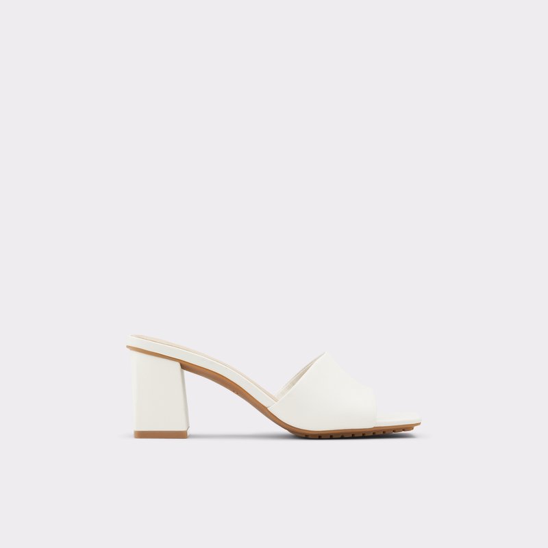 Women\'s Aldo Velalith Block Heels White | 0263-TJSBP