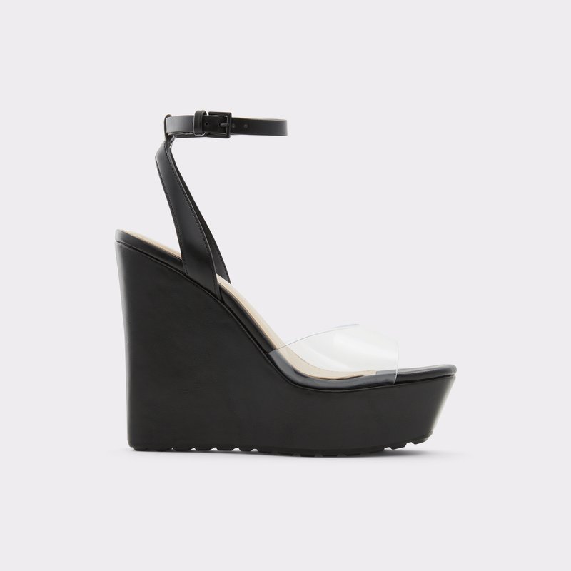 Women\'s Aldo Verly Platform Sandals Black | 7582-NMLQB