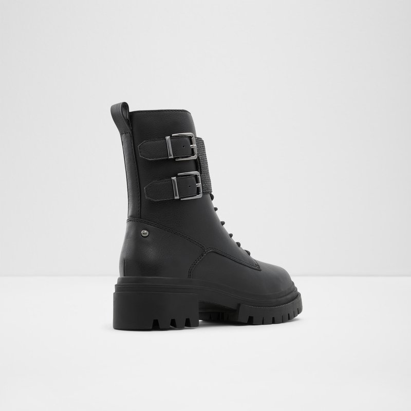 Women's Aldo Woa Combat Boots Black | 1034-IQCMB