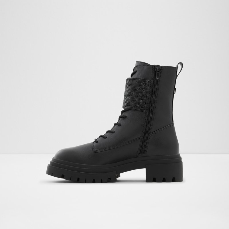 Women's Aldo Woa Combat Boots Black | 1034-IQCMB