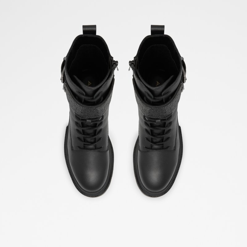 Women's Aldo Woa Combat Boots Black | 1034-IQCMB