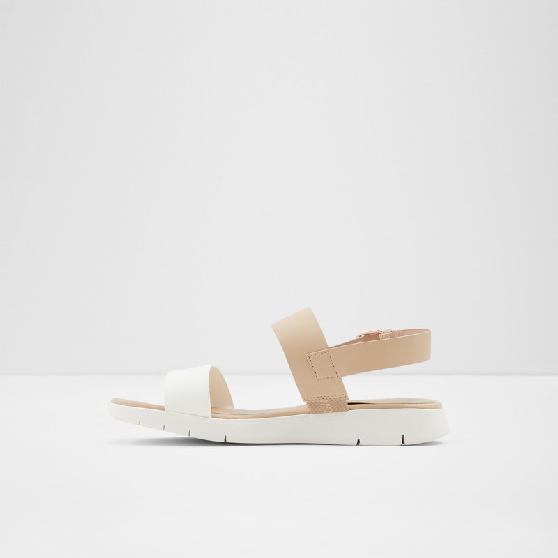 Women's Aldo Woema Flat Sandals Bone | 4752-LTKHF