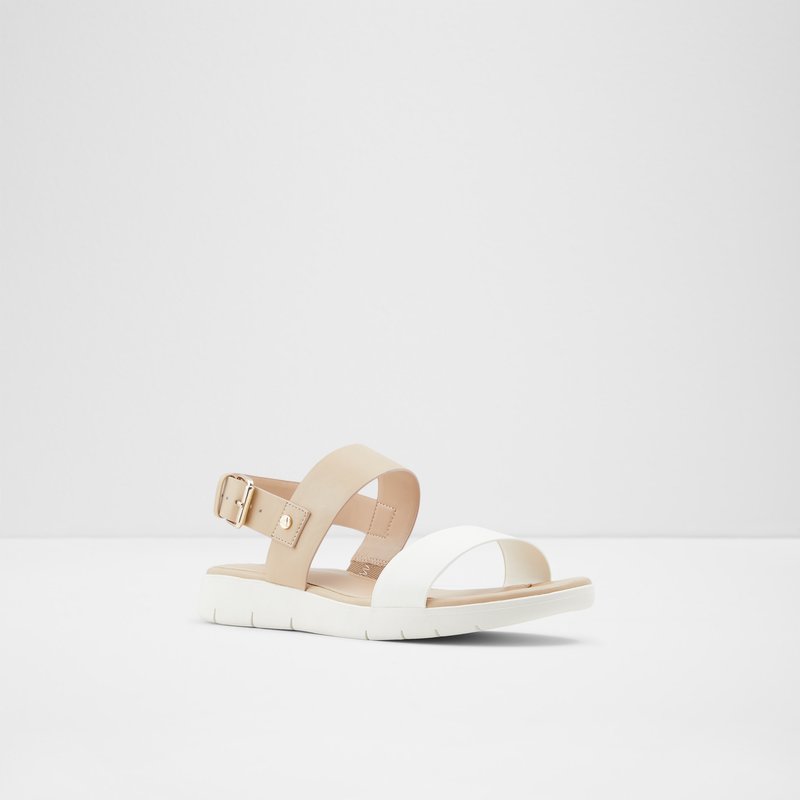 Women's Aldo Woema Flat Sandals Bone | 4752-LTKHF