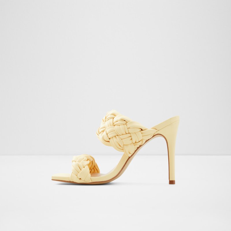 Women's Aldo Wovella High Heels Light Yellow | 9860-IZBWQ