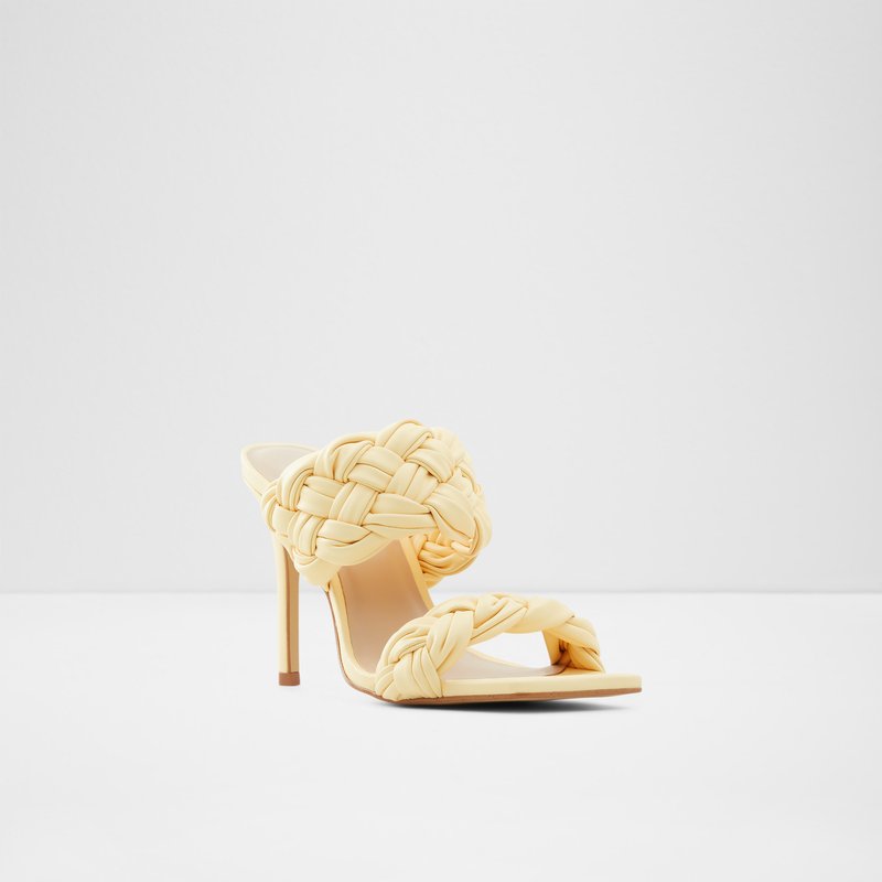 Women's Aldo Wovella High Heels Light Yellow | 9860-IZBWQ