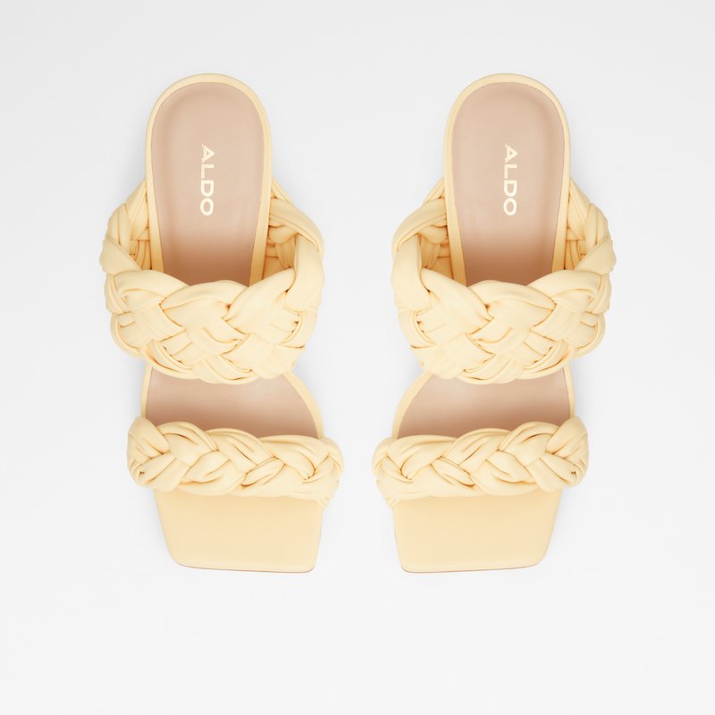 Women's Aldo Wovella High Heels Light Yellow | 9860-IZBWQ