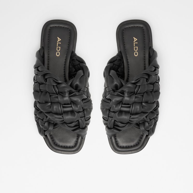 Women's Aldo Wovina Flat Sandals Black | 0819-LBJDF