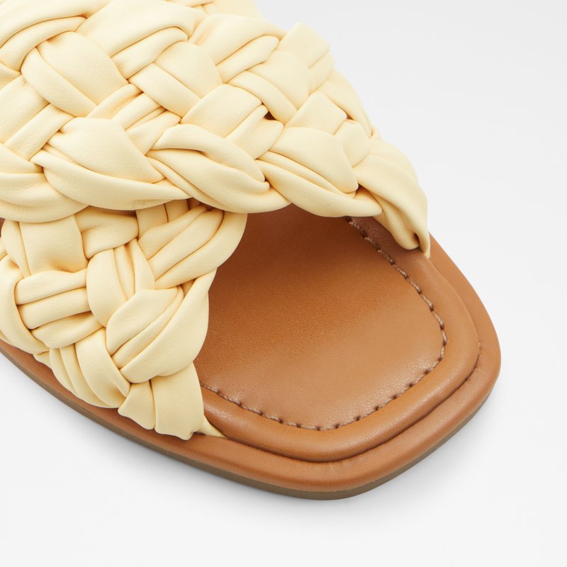 Women's Aldo Wovina Flat Sandals Light Yellow | 8364-TKPQY