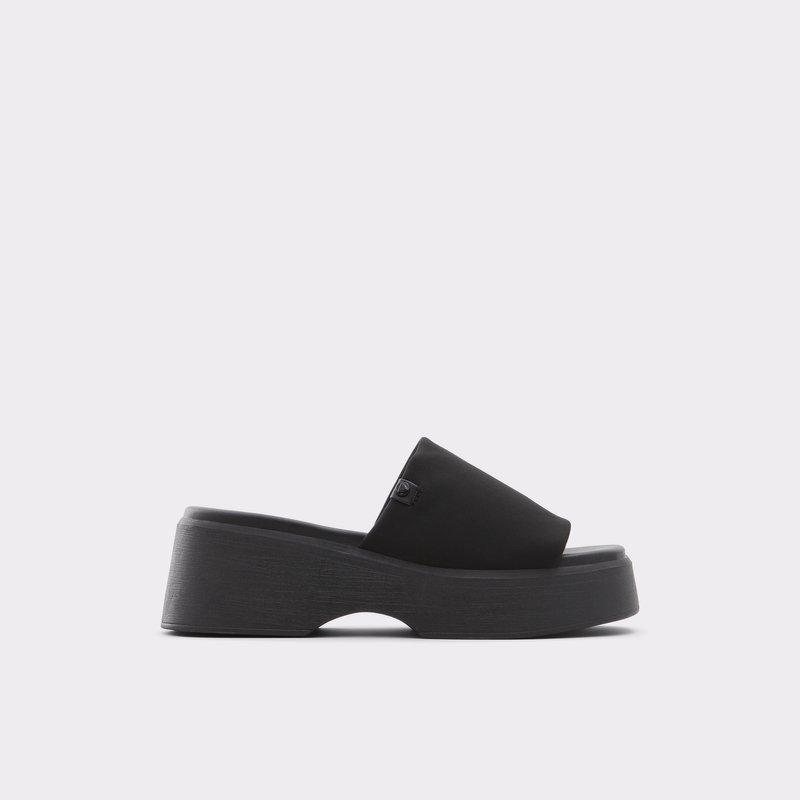 Women\'s Aldo Yassu Platform Sandals Black | 0189-LXTSN