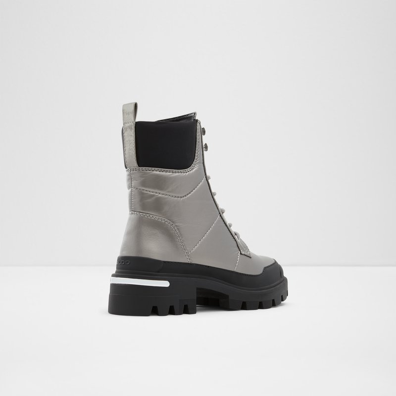 Women's Aldo Yuclya Combat Boots Silver | 7246-IBWEK