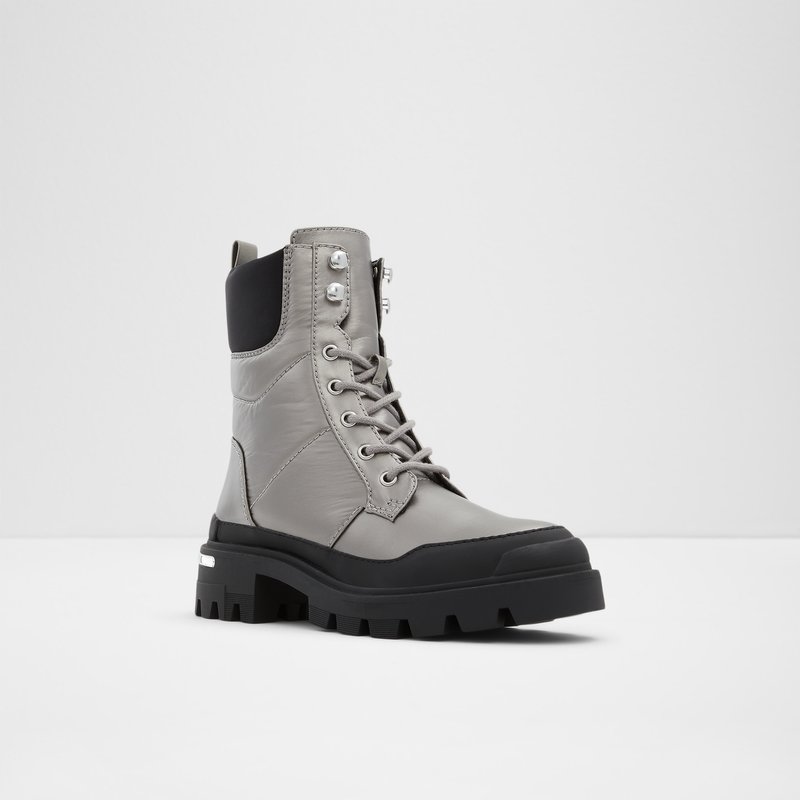Women's Aldo Yuclya Combat Boots Silver | 7246-IBWEK